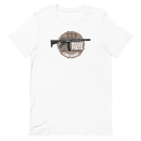 .223 Because Fists Aren't Effective Short-sleeve Pro 2nd Amendment t-shirt - Mainstream Freedom